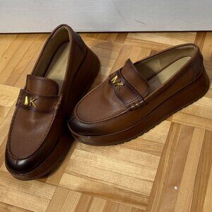 Indy Burnished Leather Platform Loafer